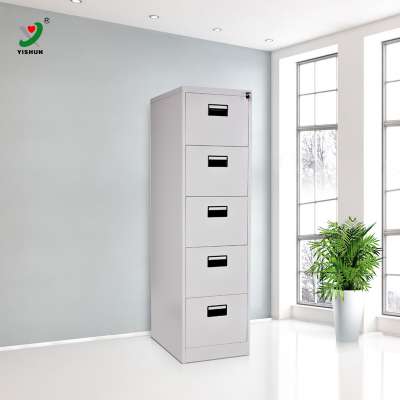 Office furniture steel 5 drawer filing cabinet using A4 paper professional design