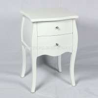 Modern Fashion White  2 Storage Drawer Side Table  for living room